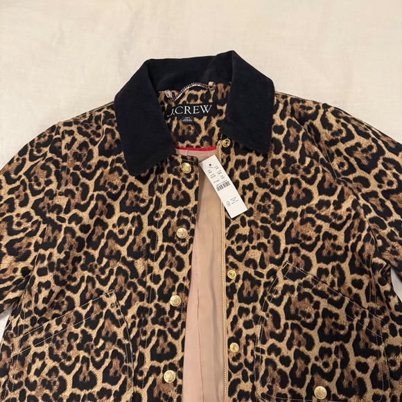 Jcrew Short Barn Jacket  in leopard cotton canvas in XXS - Picture 3 of 3